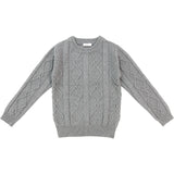 Coco Blanc Diamond Crew Sweater Grey