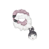 Knot Hairbands Cabana Scrunchie Set // White + Lavender
