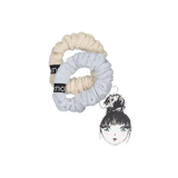 Knot Hairbands Cabana Scrunchie Set // Taupe + Powder Blue