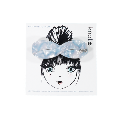 Knot Hairbands Seaglass Barrette // Blue Glass