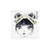 Knot Hairbands Seaglass Clip Set // Cream Glass