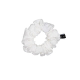 Knot Hairbands Seersucker Petite Scrunchie // White