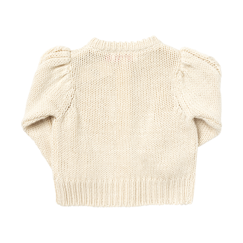 Pink Chicken Girls Cable Constance Sweater - Cream