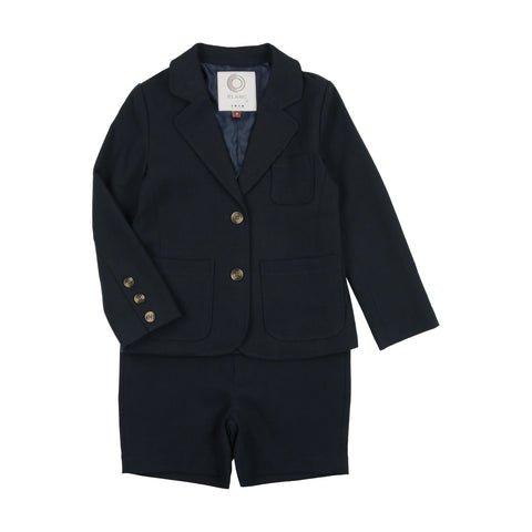 Coco Blanc Wool Suit Navy