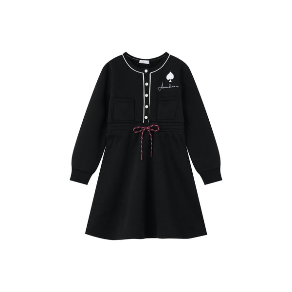 Coco Blanc Sweatshirt Dress Black