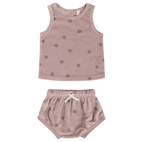 Quincy Mae Terry Tank Set | Dots