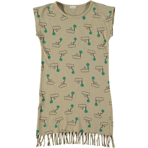 Picnik Frill Dress Camel