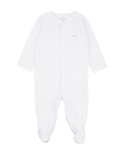 Livly Saturday Simplicity Footie white/silver dots