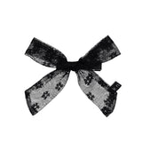 KNOT HAIRBANDS BUTTERCUP BOW CLIP BLACK