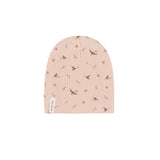 Ely’s & Co Ribbed Cotton - Bird - Brown/Pink - Beanie