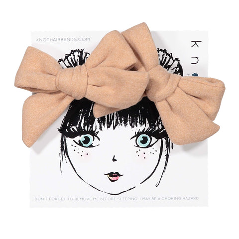 KNOT FELT MINI BOW SET // CARAMEL