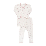 Ely's & Co. Ribbed Cotton Strawberry Collection Pink/Ivory 2 Piece