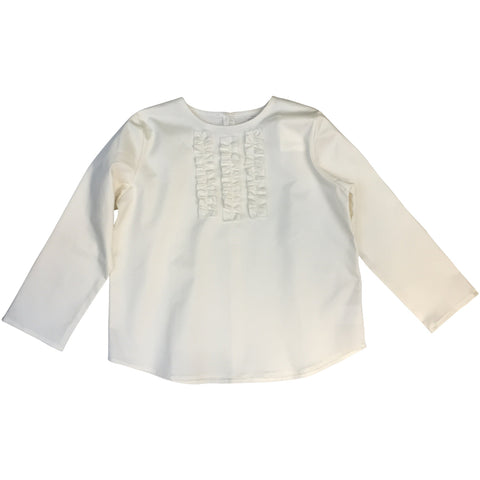 La Bottega shirt with frills cotton white