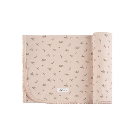 Ely’s & Co Jersey Cotton - Printed Ginkgo - Blush - Blanket