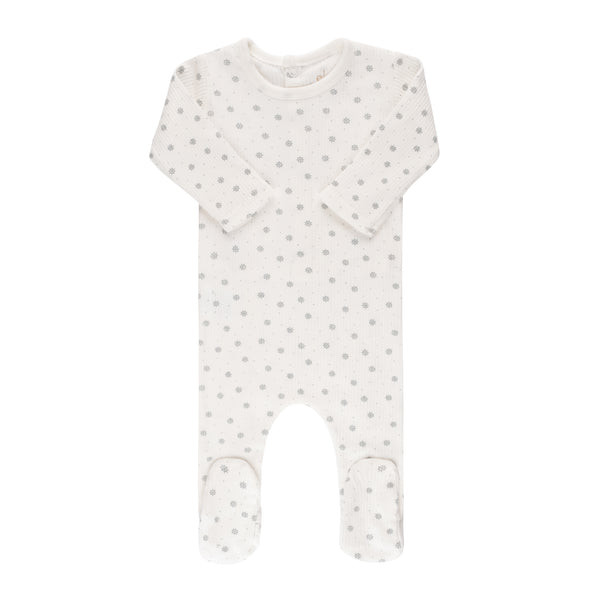 Ely's & Co. Ribbed Cotton Sailor Collection Blue/Ivory Onesie