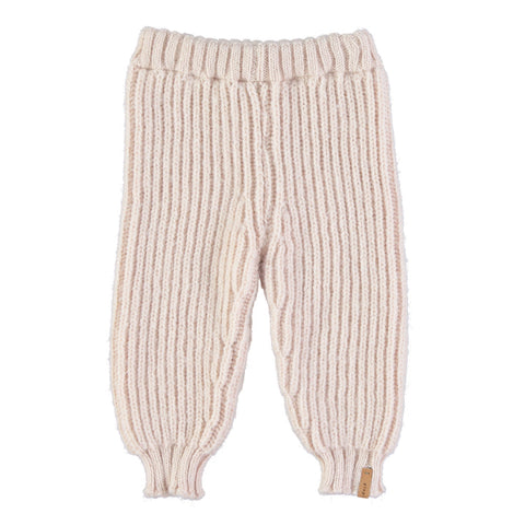 Piupiuchick Knitted baby leggins | Ecru