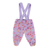 Piupiuchick Knitted baby trousers w/ straps | Multicolor lilac