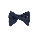 Knot Hairbands Linen Bow Navy
