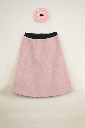 POPELIN Pink midi-length skirt