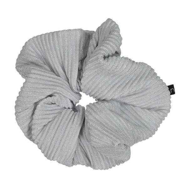 Knot Hairbands Pleated Scrunchie Silver