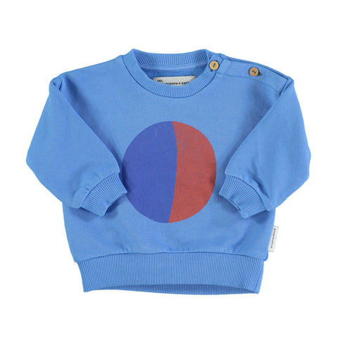 Piupiuchick Sweatshirt | Blue w/ multicolor circle print