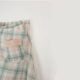 Popelin Pink Plaid Skirt With Pockets