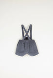 Popelin Grey dungarees with crossover straps