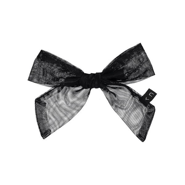 Knot Hairbands Tulle Bow Clips Black