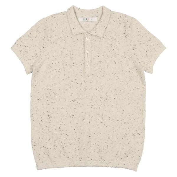 Coco Blanc Speckled Knit Polo