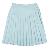 Coco Blanc Woven Pleated Skirt Pale Blue