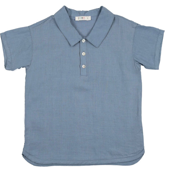 Coco Blanc Linen Shirt Blue
